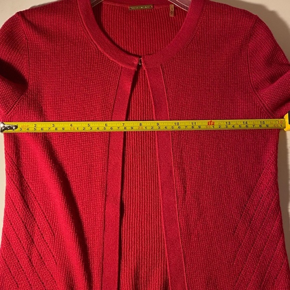 ELIE TAHARI Fuchsia Knit Cashmere & Silk Cardigan Petite Small - Picture 3 of 10